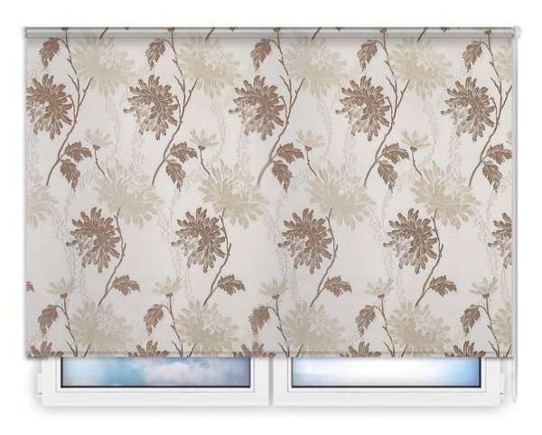 Стандартные рулонные шторы Сиена бело-бежевый цена. Купить в «Мастерская Жалюзи»